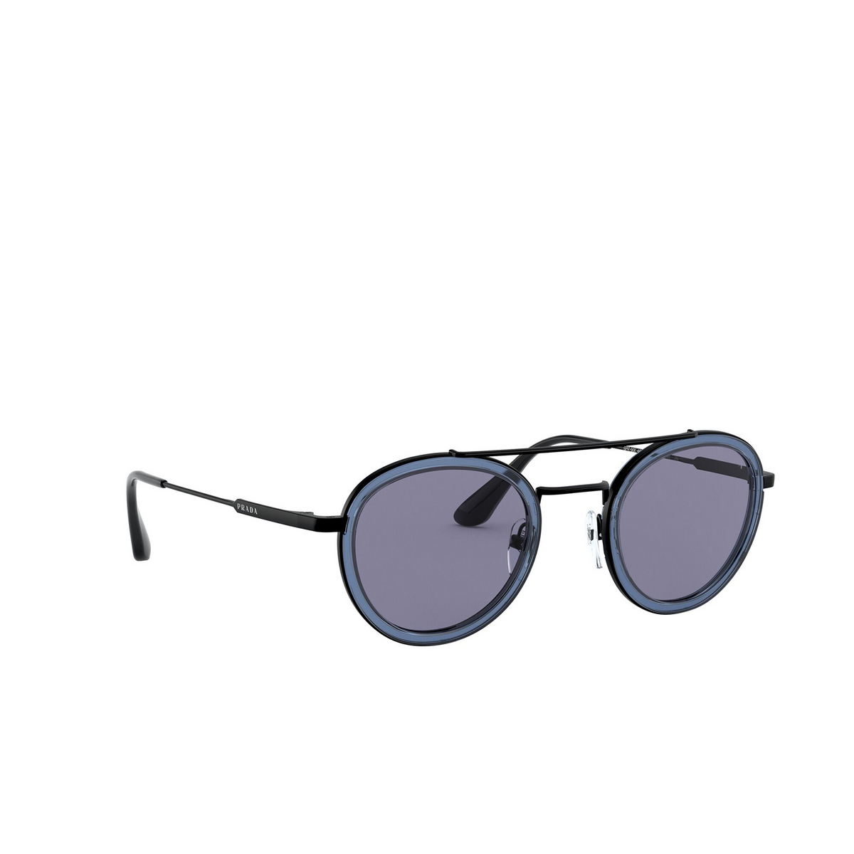 Prada PR 56XS Sunglasses 04A420 Blue / Gunmetal - three-quarters view