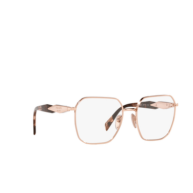 Prada PR 56ZV Korrektionsbrillen svf1o1 pink gold - Dreiviertelansicht