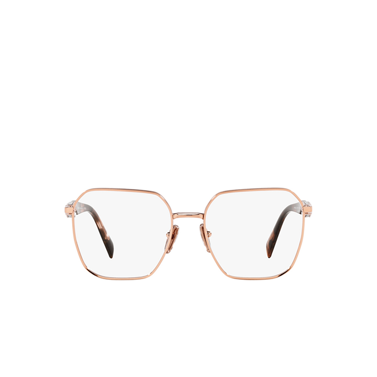 Prada PR 56ZV Eyeglasses SVF1O1 Pink Gold - front view