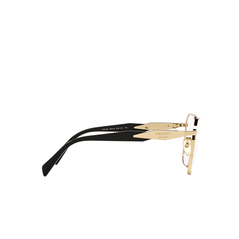 Prada PR 56ZV Eyeglasses ZVN1O1 pale gold - 3/4