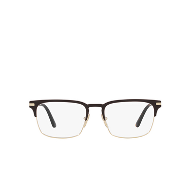 Gafas graduadas Prada PR 58ZV 01U1O1 matte brunished / pale gold - Vista delantera