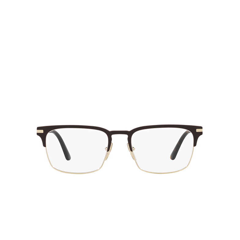 Prada PR 58ZV Eyeglasses 01U1O1 matte brunished / pale gold - 1/4