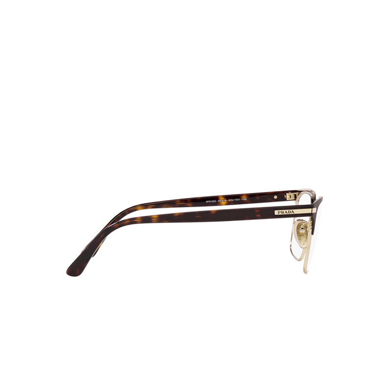 Prada PR 58ZV Eyeglasses 01U1O1 matte brunished / pale gold - 3/4