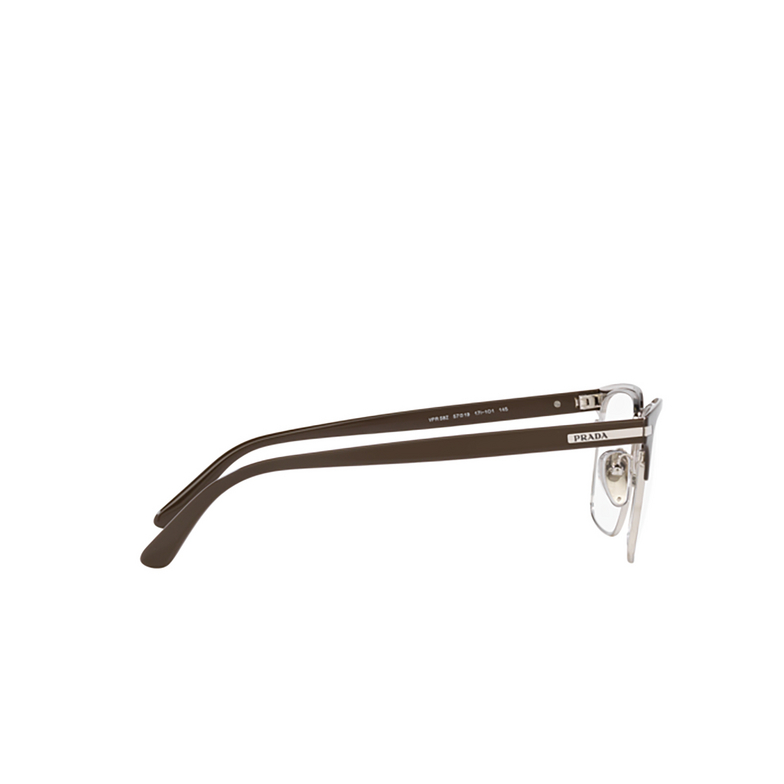 Prada PR 58ZV Eyeglasses 17I1O1 loden / silver - 3/4