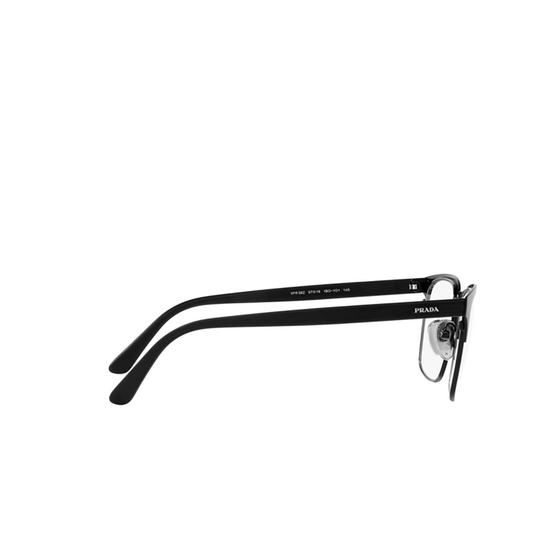 Prada PR 58ZV Eyeglasses 1BO1O1 matte black - 3/4