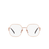 Prada PR 59ZV Eyeglasses SVF1O1 pink gold - product thumbnail 1/4