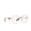 Prada PR 59ZV Eyeglasses SVF1O1 pink gold - product thumbnail 2/4