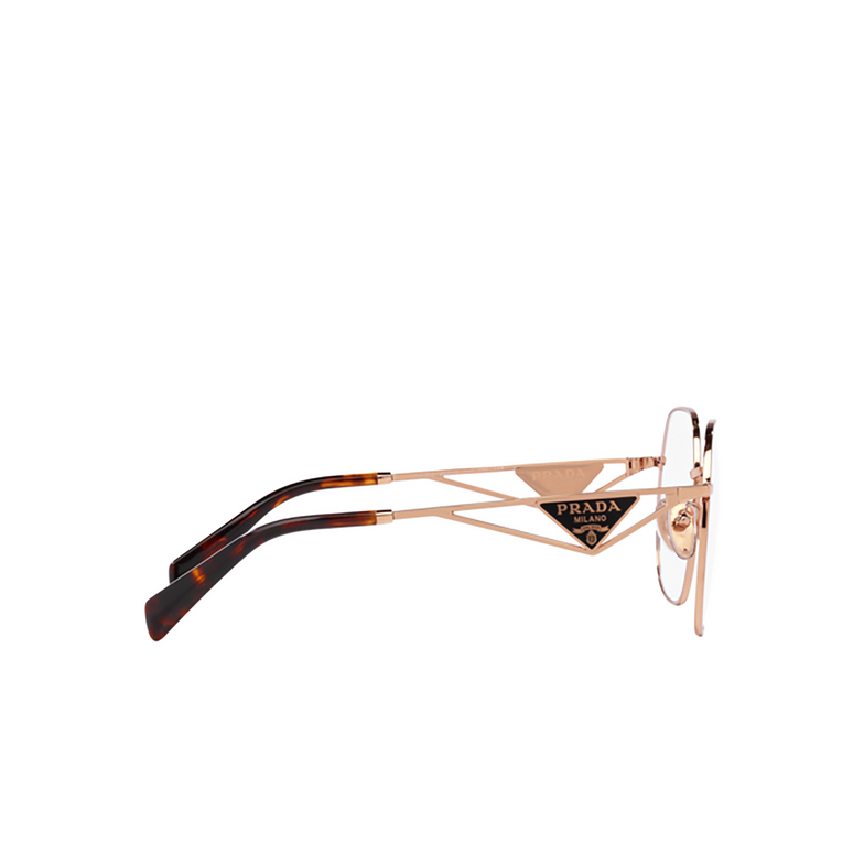 Prada PR 59ZV Eyeglasses SVF1O1 pink gold - 3/4
