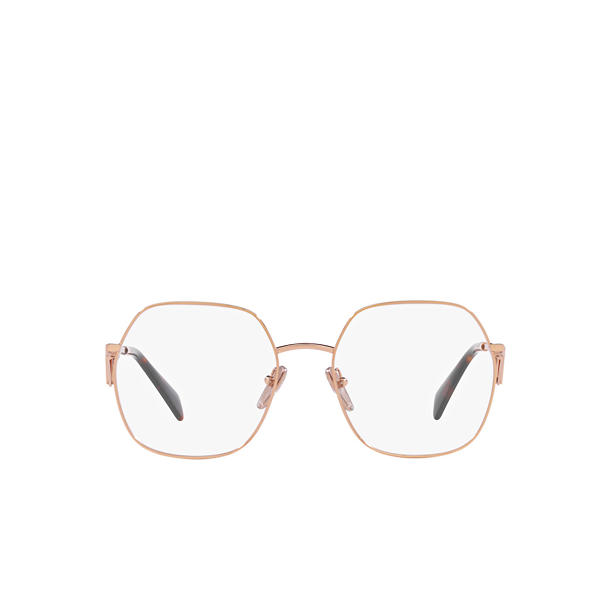 Prada PR 59ZV Eyeglasses SVF1O1 Pink Gold - front view