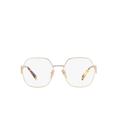 Prada PR 59ZV Eyeglasses zvn1o1 pale gold - front view