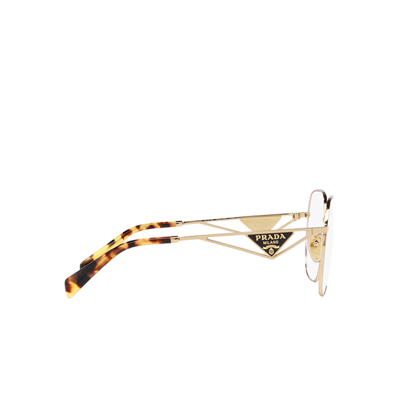 Prada PR 59ZV Eyeglasses ZVN1O1 pale gold - 3/4
