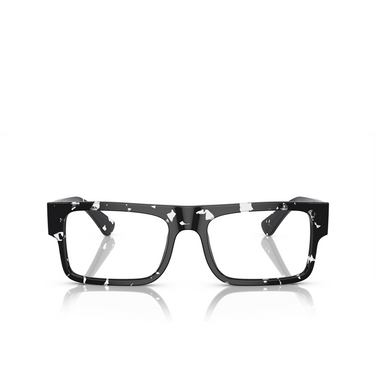 Prada PR A01V Eyeglasses 15O1O1 havana black transparent - front view