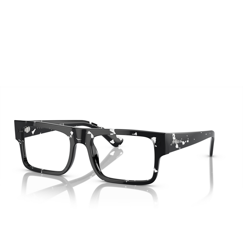 Prada PR A01V Eyeglasses 15O1O1 havana black transparent - 2/4