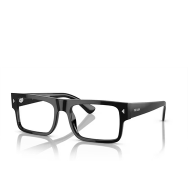 Prada PR A01V Eyeglasses 16K1O1 black - three-quarters view