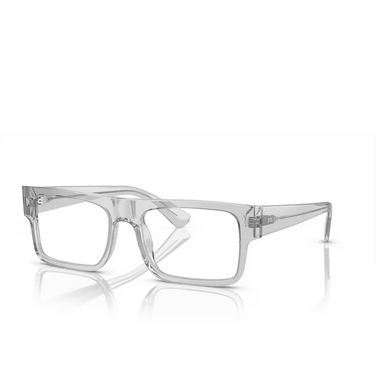 Prada PR A01V Eyeglasses 17P1O1 transparent grey - three-quarters view