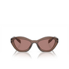 Occhiali da sole Prada PR A02S 17O60B brown transparent - anteprima prodotto 1/4
