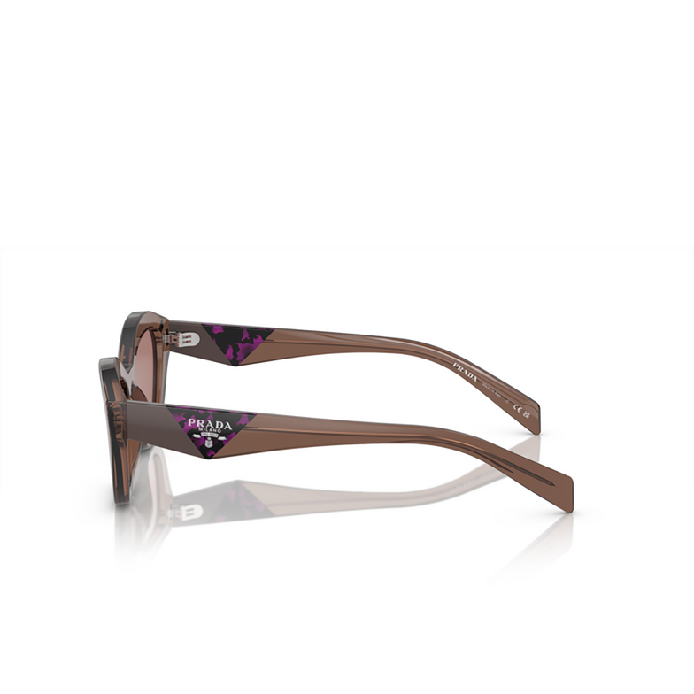 Prada PR A02S Sunglasses 17O60B brown transparent - 3/4