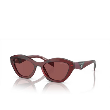 Prada PR A02S Sunglasses 18o80b red transparent - three-quarters view