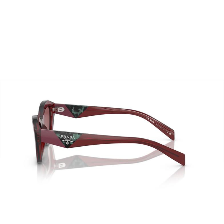 Gafas de sol Prada PR A02S 18O80B red transparent - 3/4