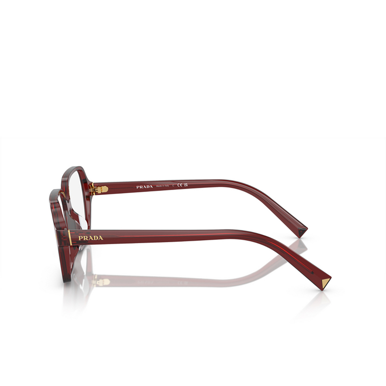Prada PR A02V Eyeglasses 16P1O1 transparent red - 3/4