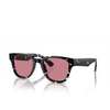 Prada PR A04S Sunglasses 15O70C havana black crystal - product thumbnail 2/4