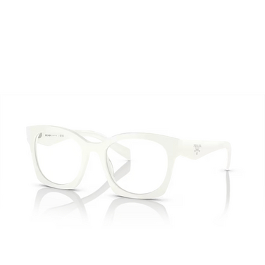 Prada PR A05V Korrektionsbrillen 17k1o1 white ivory - Dreiviertelansicht