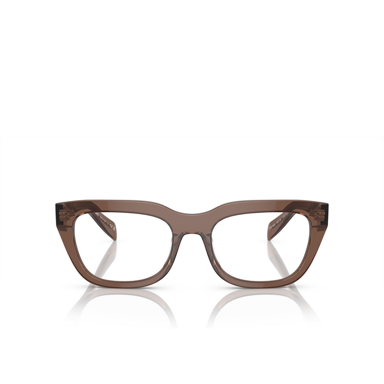 Prada PR A06V Eyeglasses 17O1O1 transparent brown - 1/4