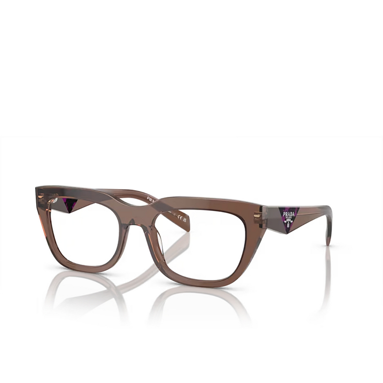 Prada PR A06V Eyeglasses 17O1O1 transparent brown - 2/4