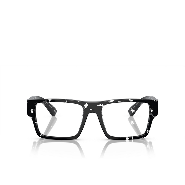 Prada PR A08V Eyeglasses 15O1O1 havana black transparent - 1/4