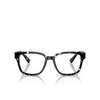 Prada PR A09V Eyeglasses 15O1O1 havana black transparent - product thumbnail 1/4