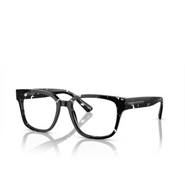Prada PR A09V Eyeglasses 15O1O1 havana black transparent - three-quarters view