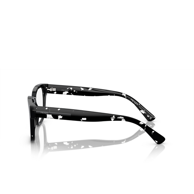 Prada PR A09V Eyeglasses 15O1O1 havana black transparent - 3/4