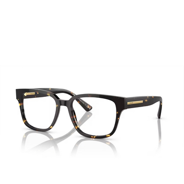Prada PR A09V Eyeglasses 16O1O1 havana black / yellow - three-quarters view