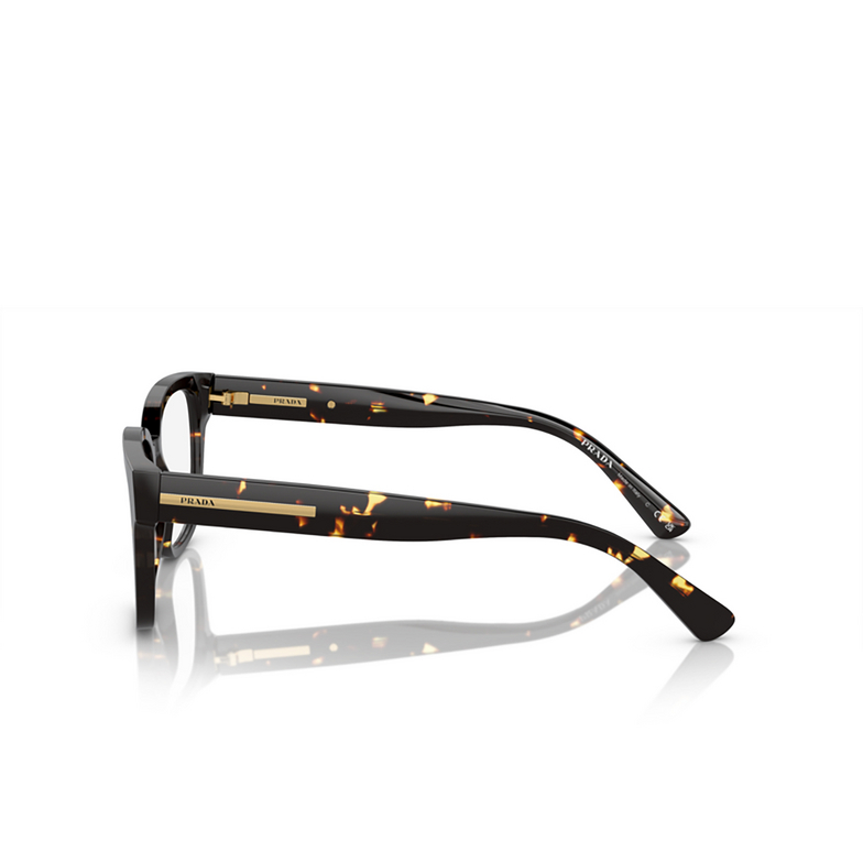 Prada PR A09V Eyeglasses 16O1O1 havana black / yellow - 3/4