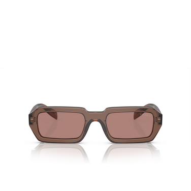 Prada PR A12S Sunglasses 17O60B brown transparent - front view