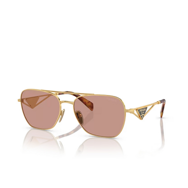 Prada PR A50S Sunglasses 5AK08M gold - three-quarters view