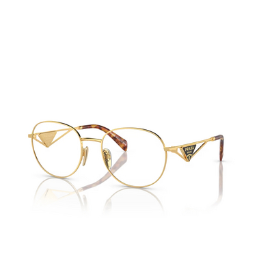 Prada PR A50V Korrektionsbrillen 5ak1o1 gold - Dreiviertelansicht