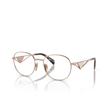 Prada PR A50V Eyeglasses SVF1O1 rose gold - three-quarters view