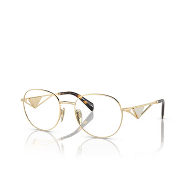 Prada PR A50V Eyeglasses ZVN1O1 pale gold - three-quarters view