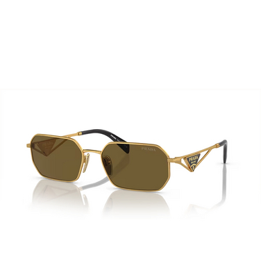Prada PR A51S Sunglasses 15N01T matte gold - three-quarters view