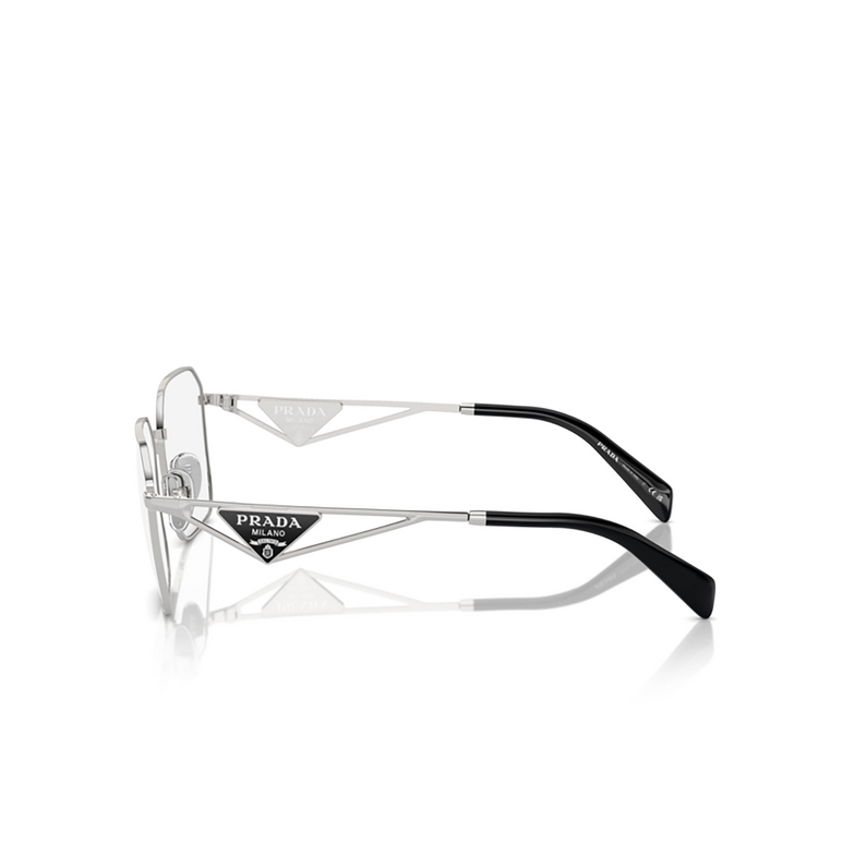 Prada PR A51V Eyeglasses 1BC1O1 silver - 3/4