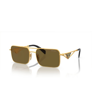 Prada PR A52S Sunglasses 15N01T matte gold - three-quarters view