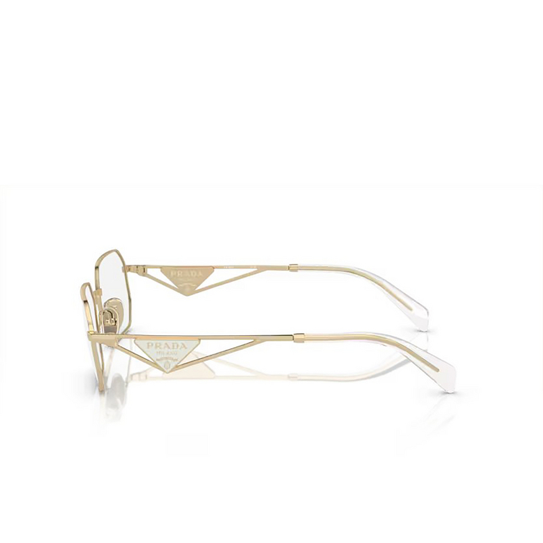 Prada PR A53V Eyeglasses ZVN1O1 pale gold - 3/4