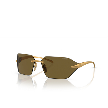 Prada PR A55S Sonnenbrillen 15N01T satin yellow gold - Dreiviertelansicht