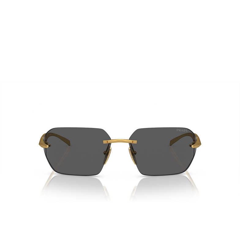 Prada PR A56S Sunglasses 15N5S0 satin yellow gold - 1/4