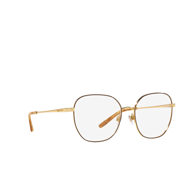 Ralph Lauren RL5120 Eyeglasses 9450 brown / gold - three-quarters view
