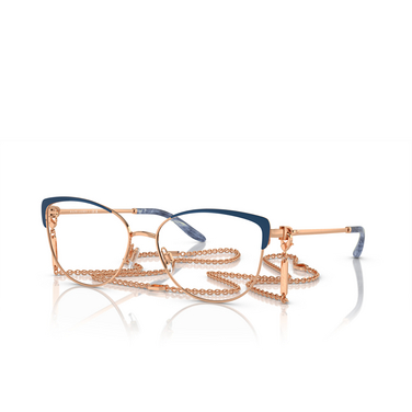 Ralph Lauren RL5123 Eyeglasses 9460 blue / rose gold - three-quarters view