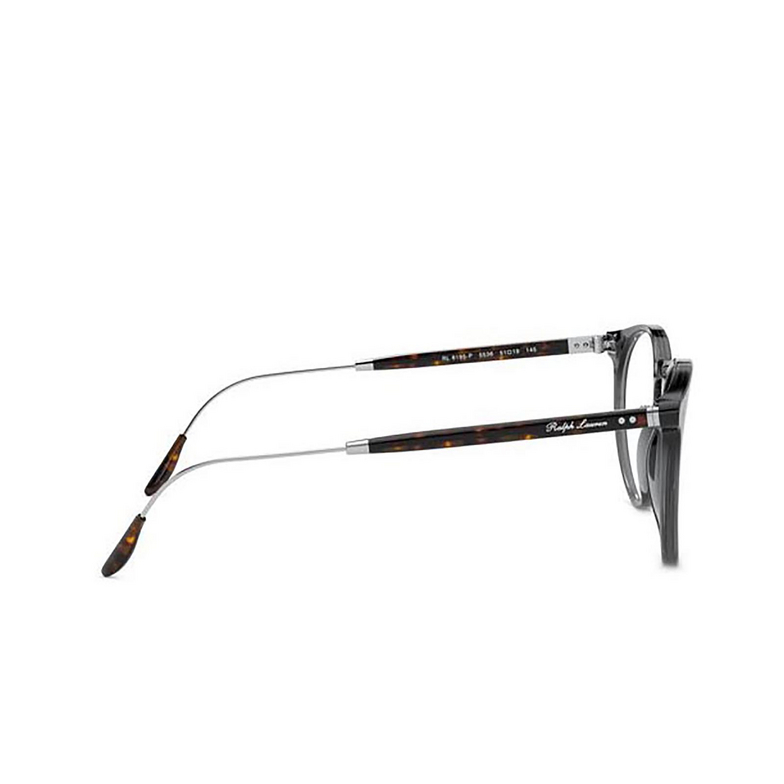 Ralph Lauren RL6195P Eyeglasses 5536 shiny dark transparent grey - 3/4