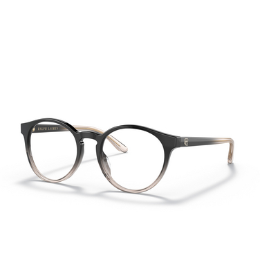 Ralph Lauren RL6221U Eyeglasses 6022 shiny gradient black / transparent beige - three-quarters view