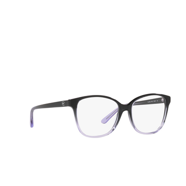 Ralph Lauren RL6222 Eyeglasses 6021 shiny gradient black / transparent blue - three-quarters view